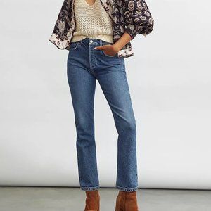 AGOLDE Riley Straight Jeans - Denim Medium Blue